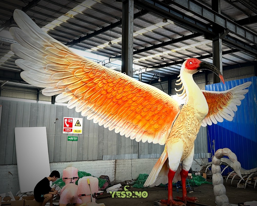 Giant Lifelike Animatronic Crane Bird Mo