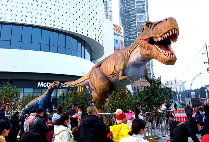 T-REX in dinosaur exhibition