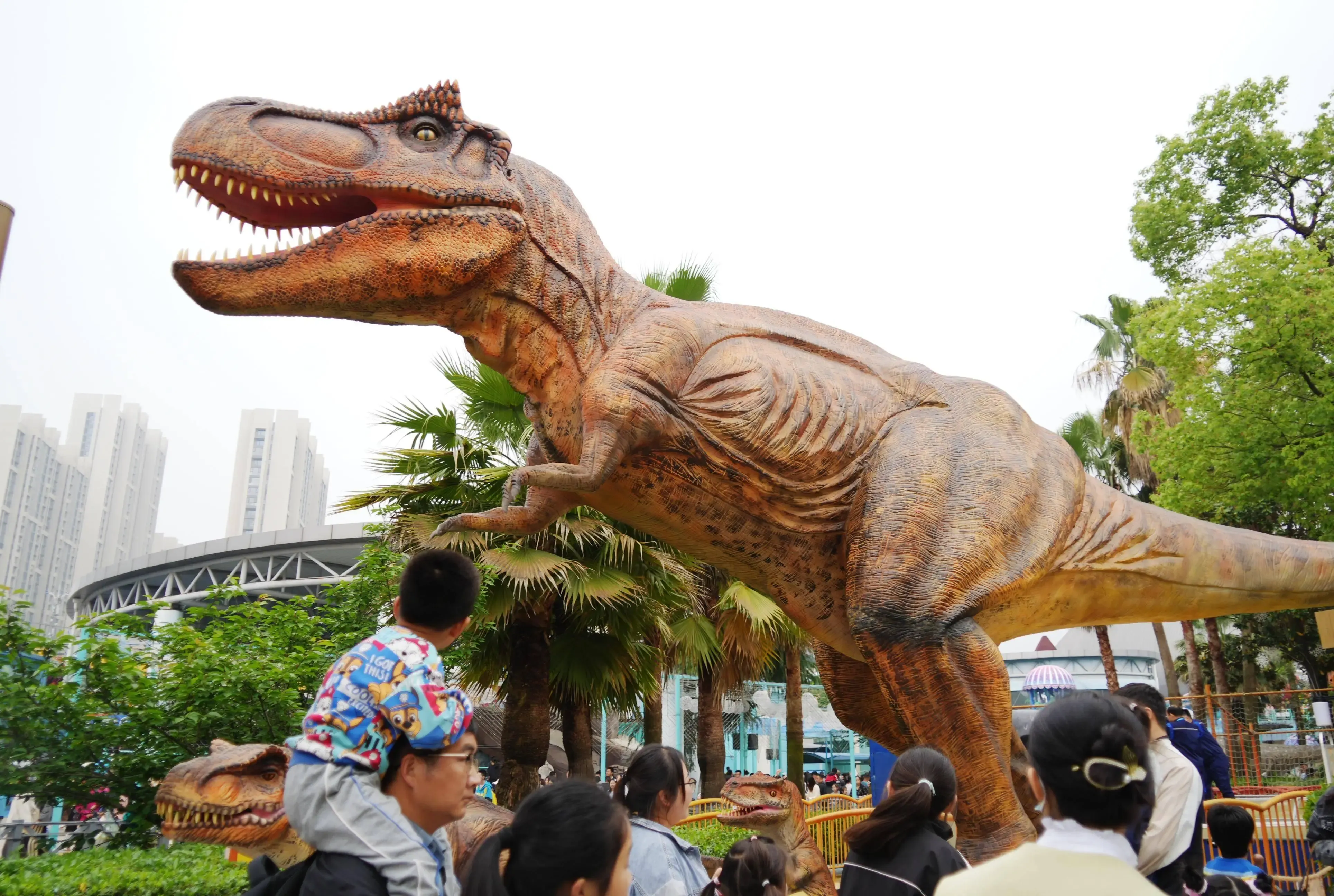 t-rex model in dino park.webp