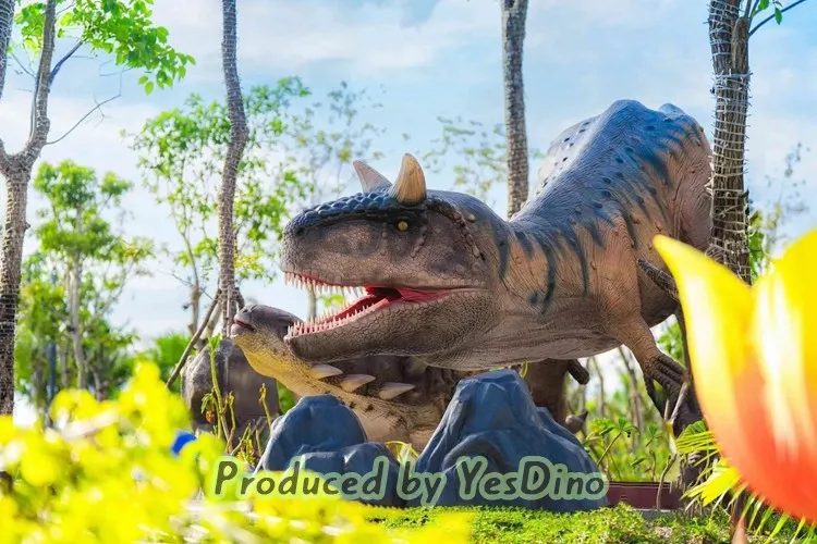 animatronic dinosaur in park.webp
